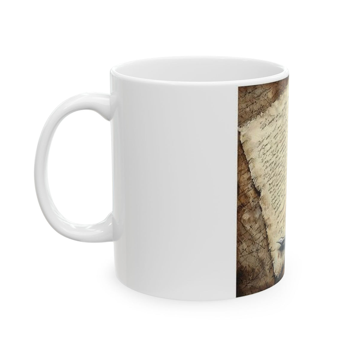 Spilled Inkwell Romance Mug - Vintage Literary Art by Poetcore