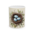Robin's Nest Botanical Watercolor Mug - Nature Study Art