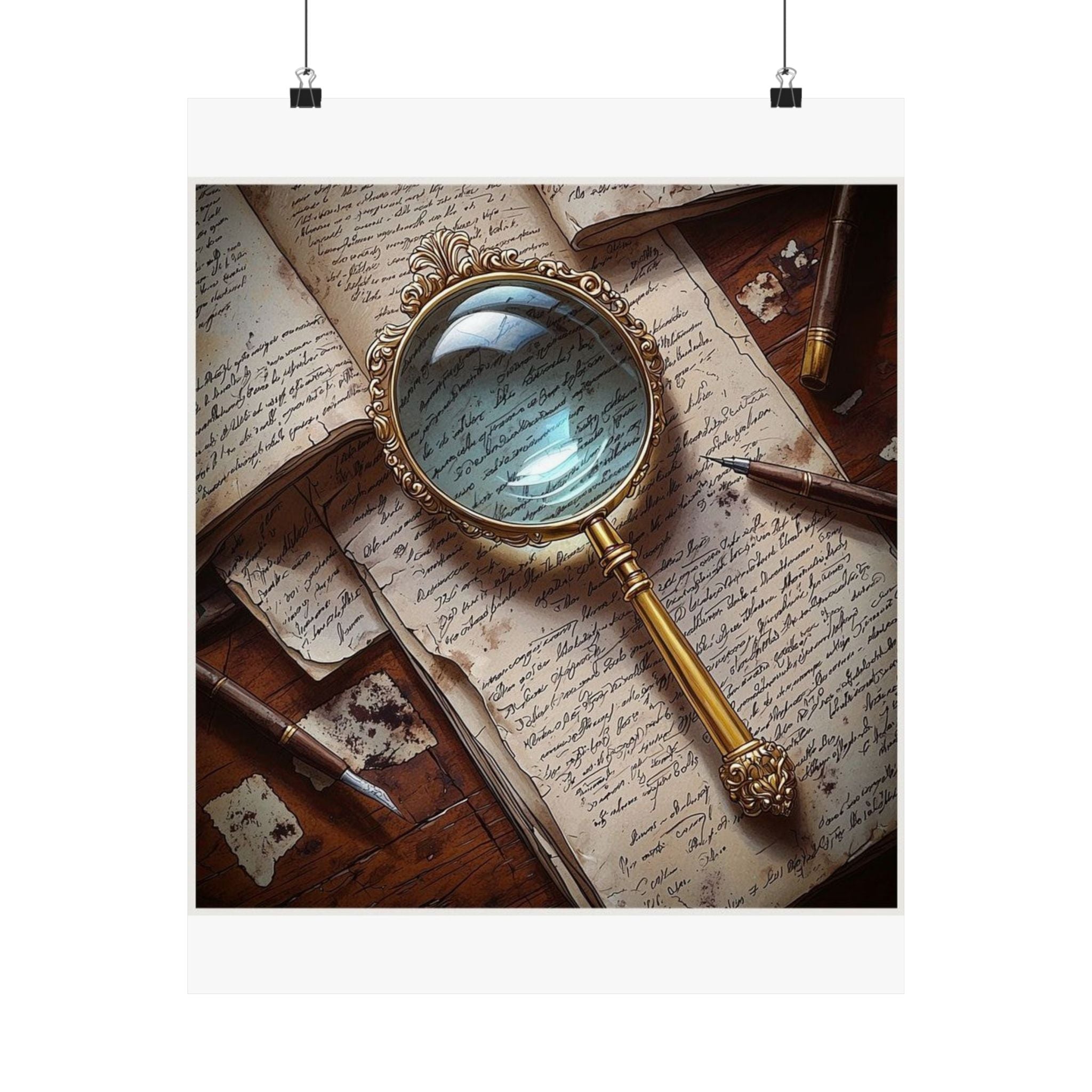Magnifying Glass Mystery Art Print — Poetcore by Canvas & Click (view 2)
