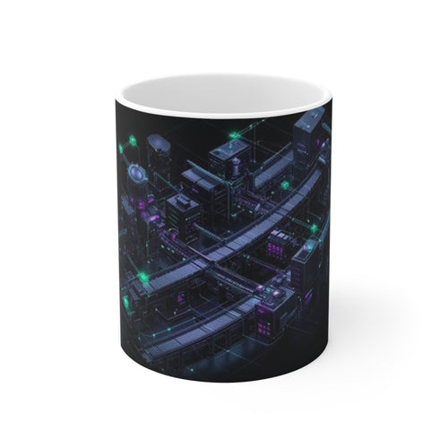 CI/CD Assembly Line Mug — SRE & DevOps by Canvas & Click