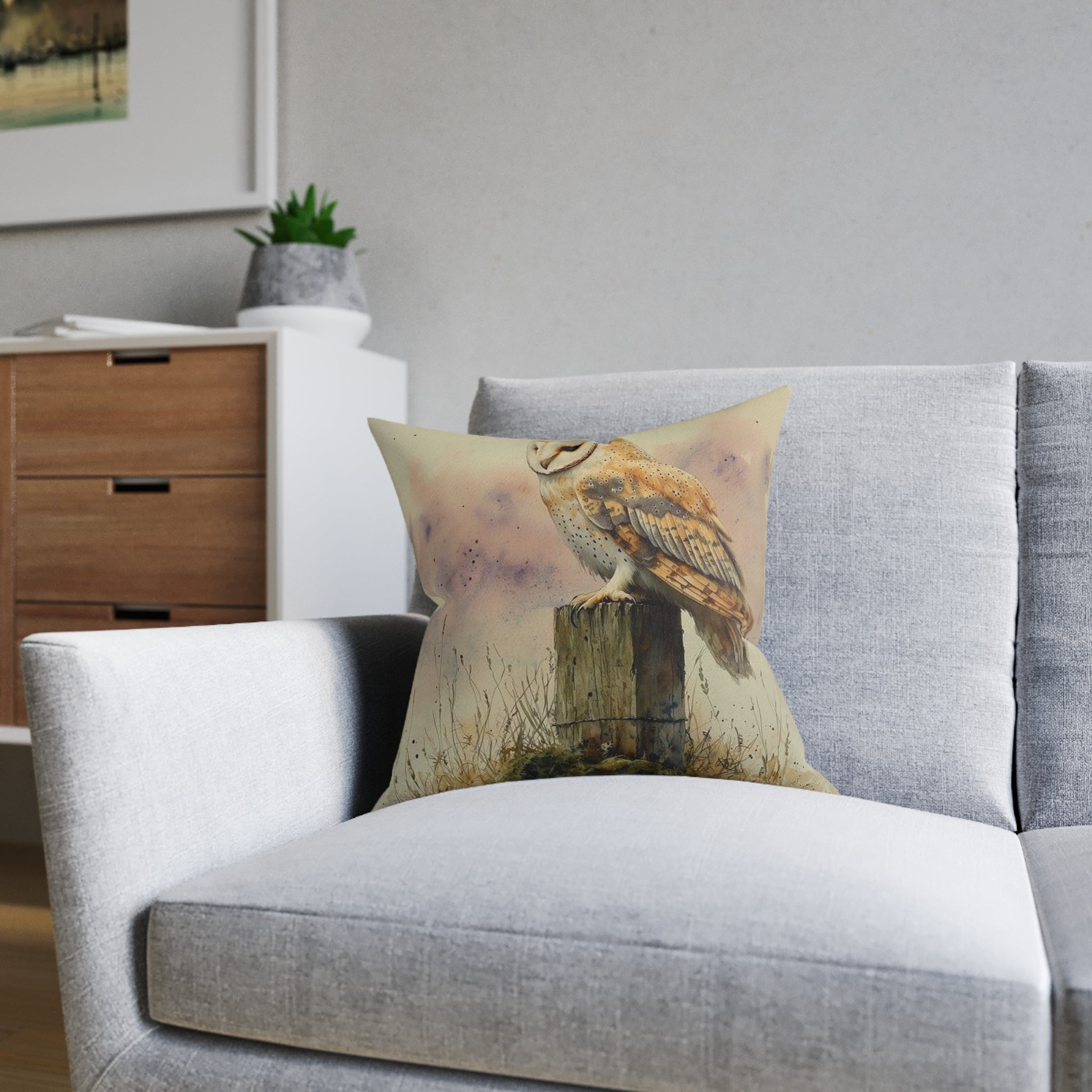 Barn Owl Twilight Throw Pillow — Wilderkind by Canvas & Click (view 8)