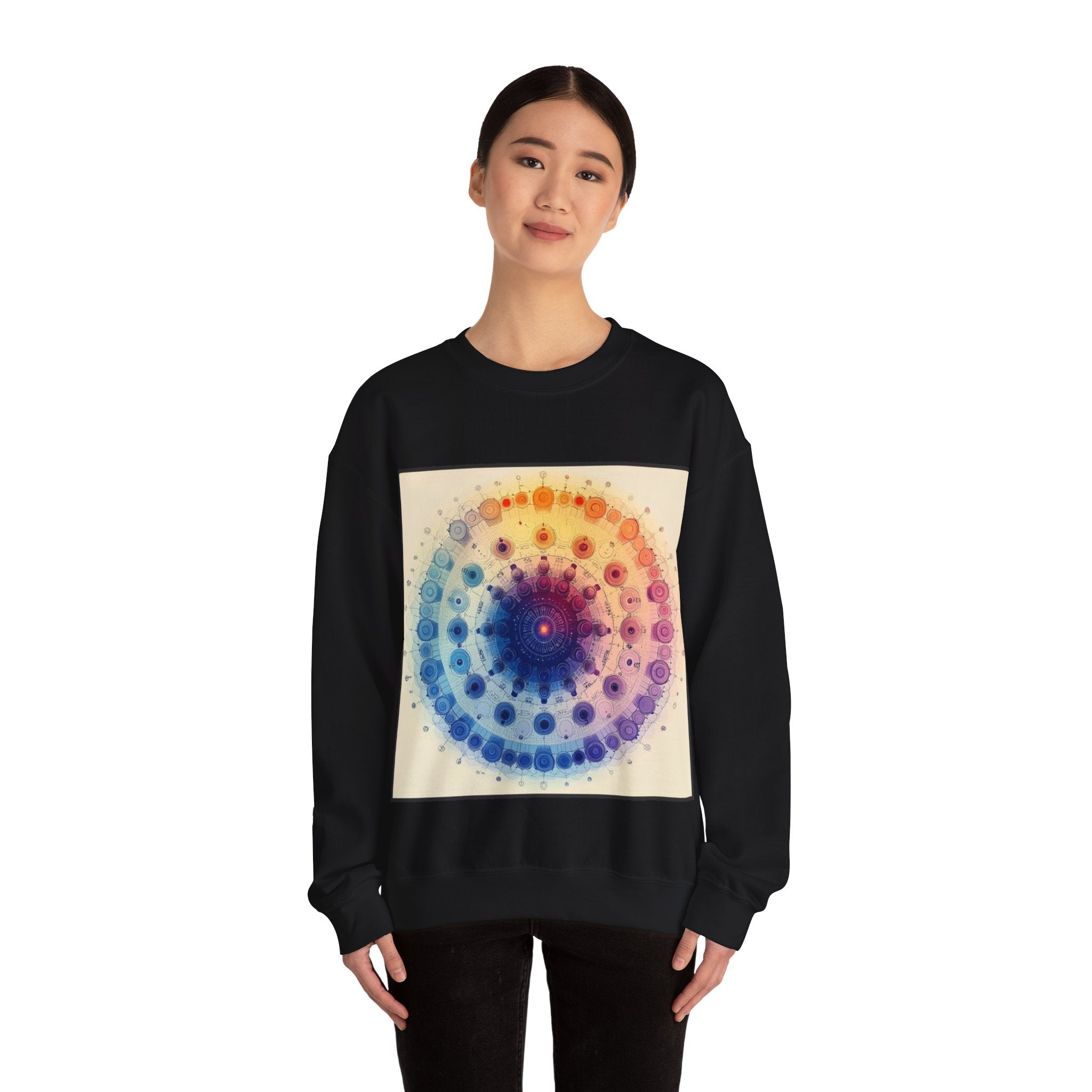 Microscope Objective Mandala Sweatshirt — Histotechnology by Canvas & Click (view 4)