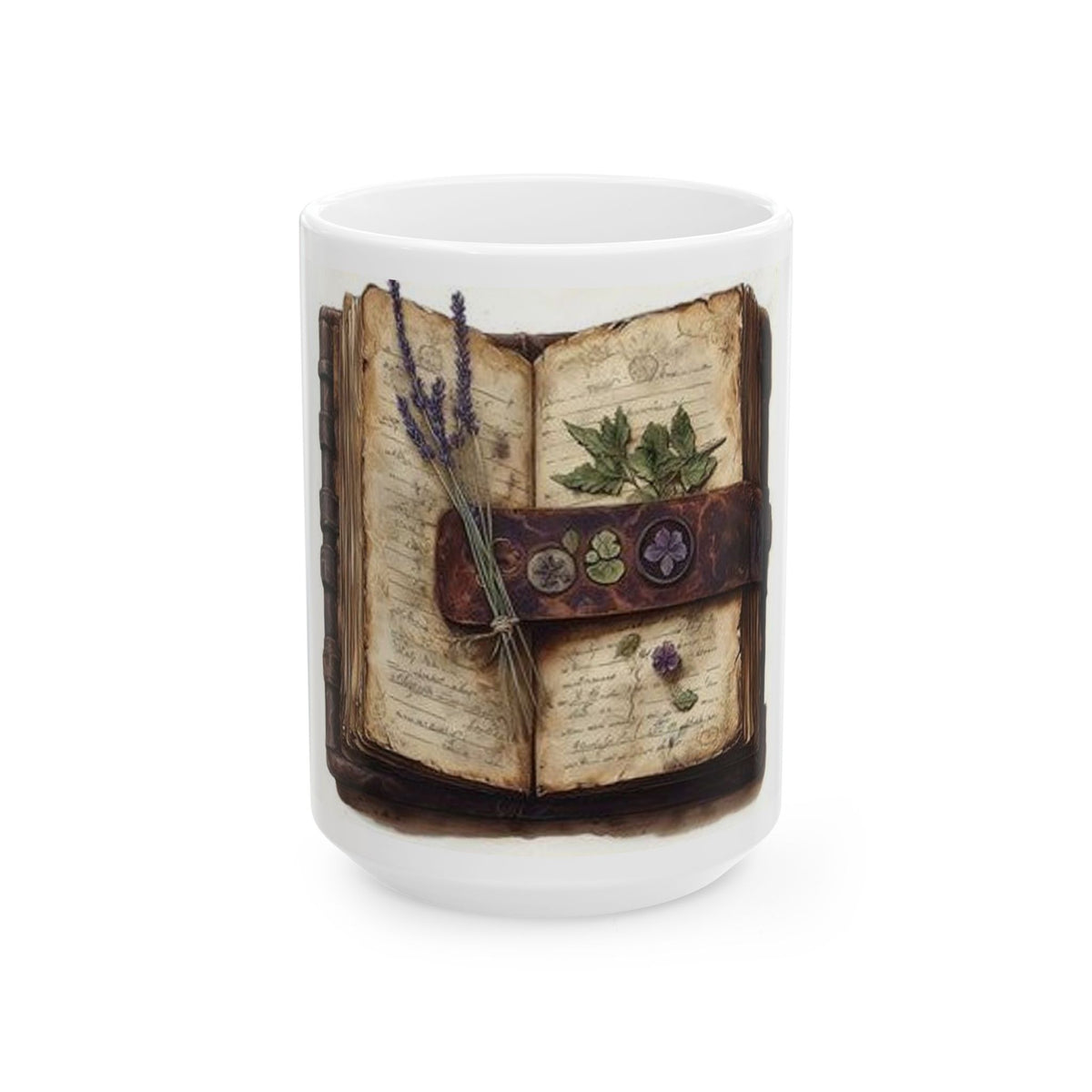 Pressed Flower Journal Mug | Vintage Literary Poetcore Art