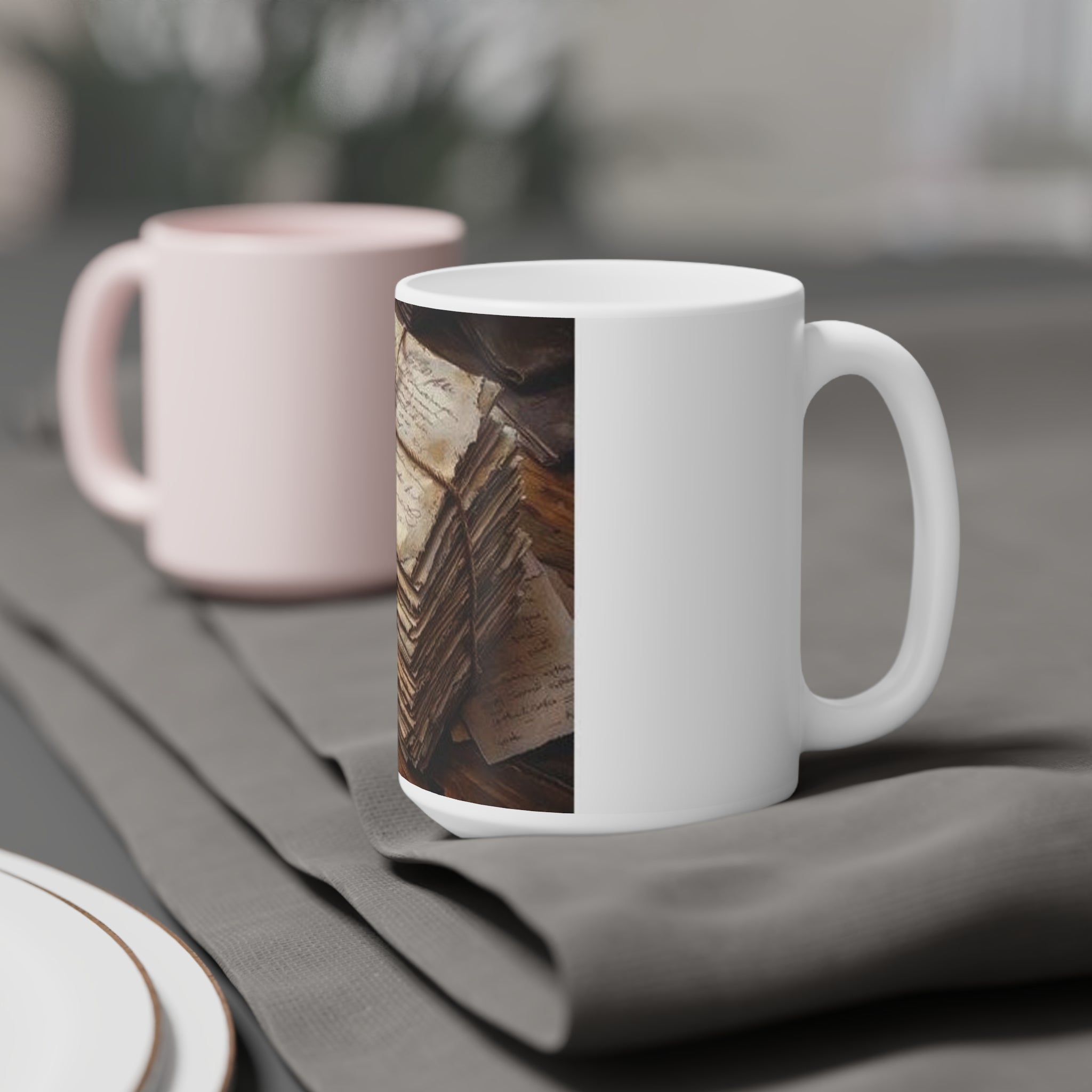 Twine-Bound Letters Mug, Poetcore by Canvas & Click (view 9)