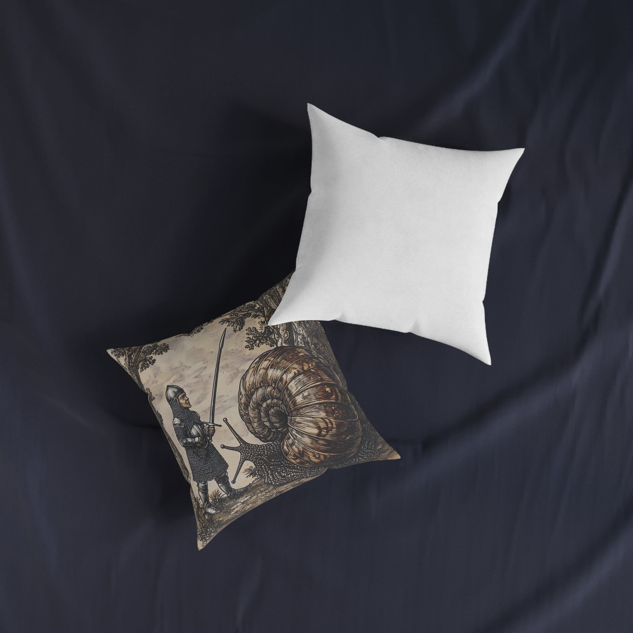 Medieval Snail Joust Throw Pillow — Castle Culture by Canvas & Click (view 7)