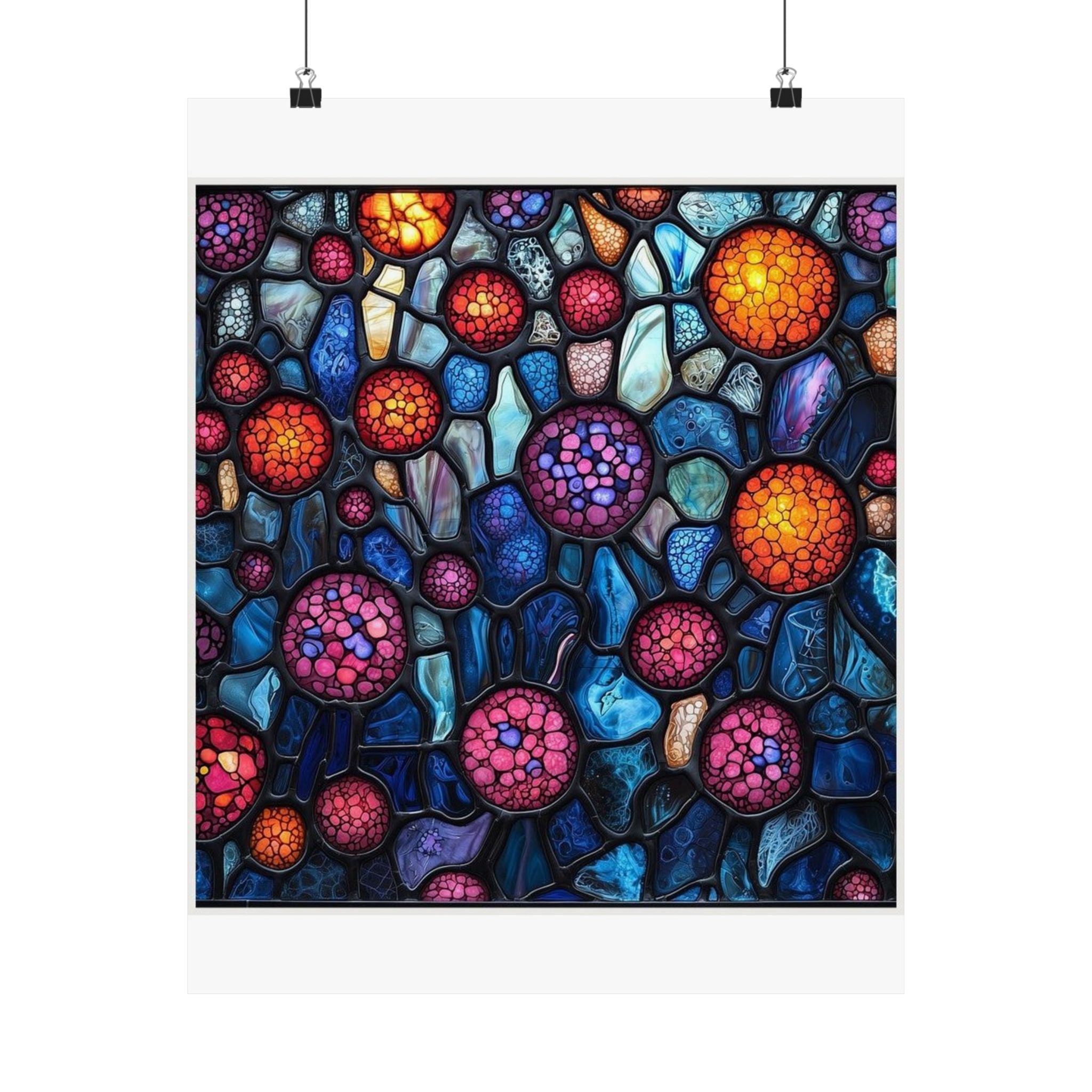 Cellular Stained Glass Art Print — Histotechnology by Canvas & Click (view 2)