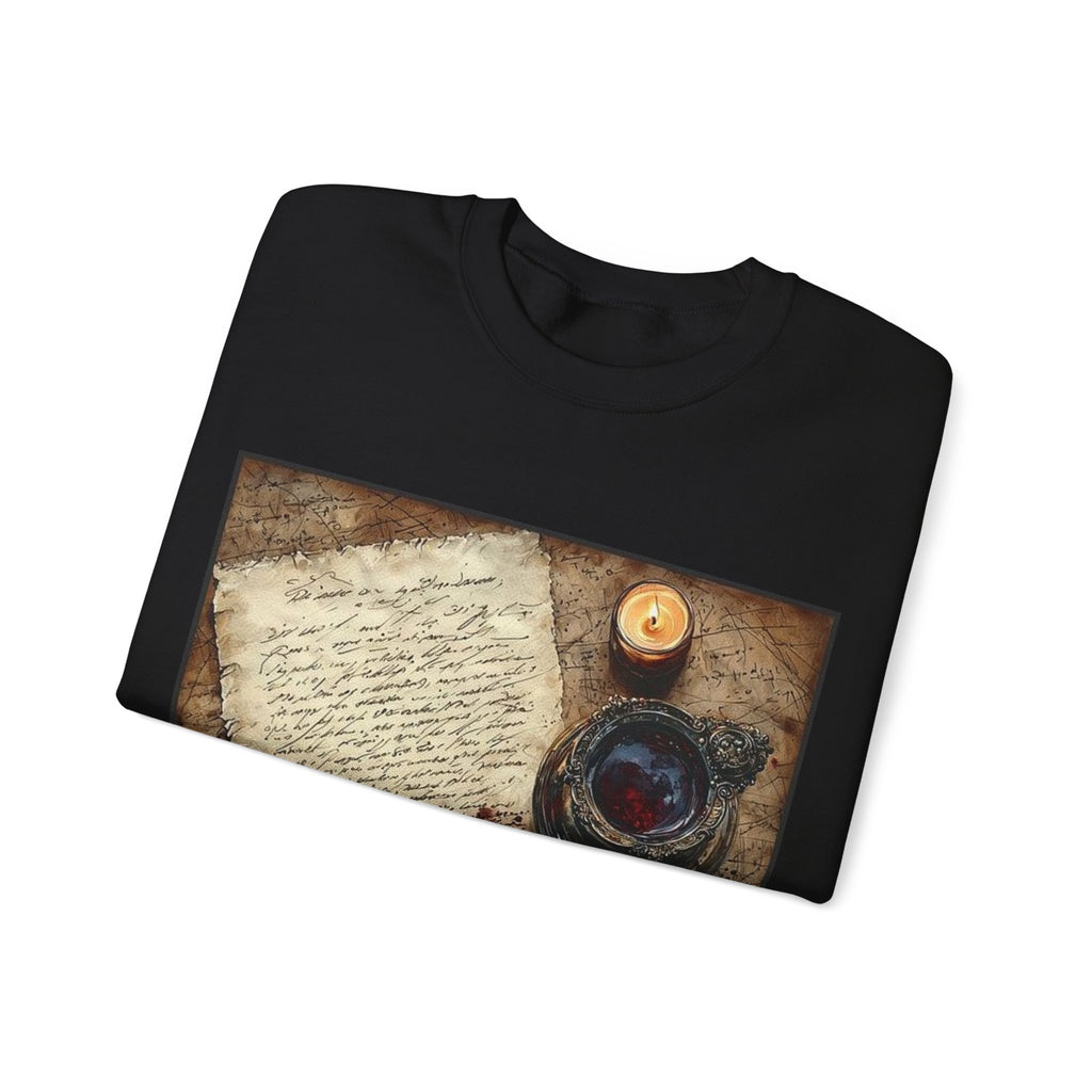Spilled Inkwell Romance Sweatshirt — Poetcore by Canvas & Click (view 3)