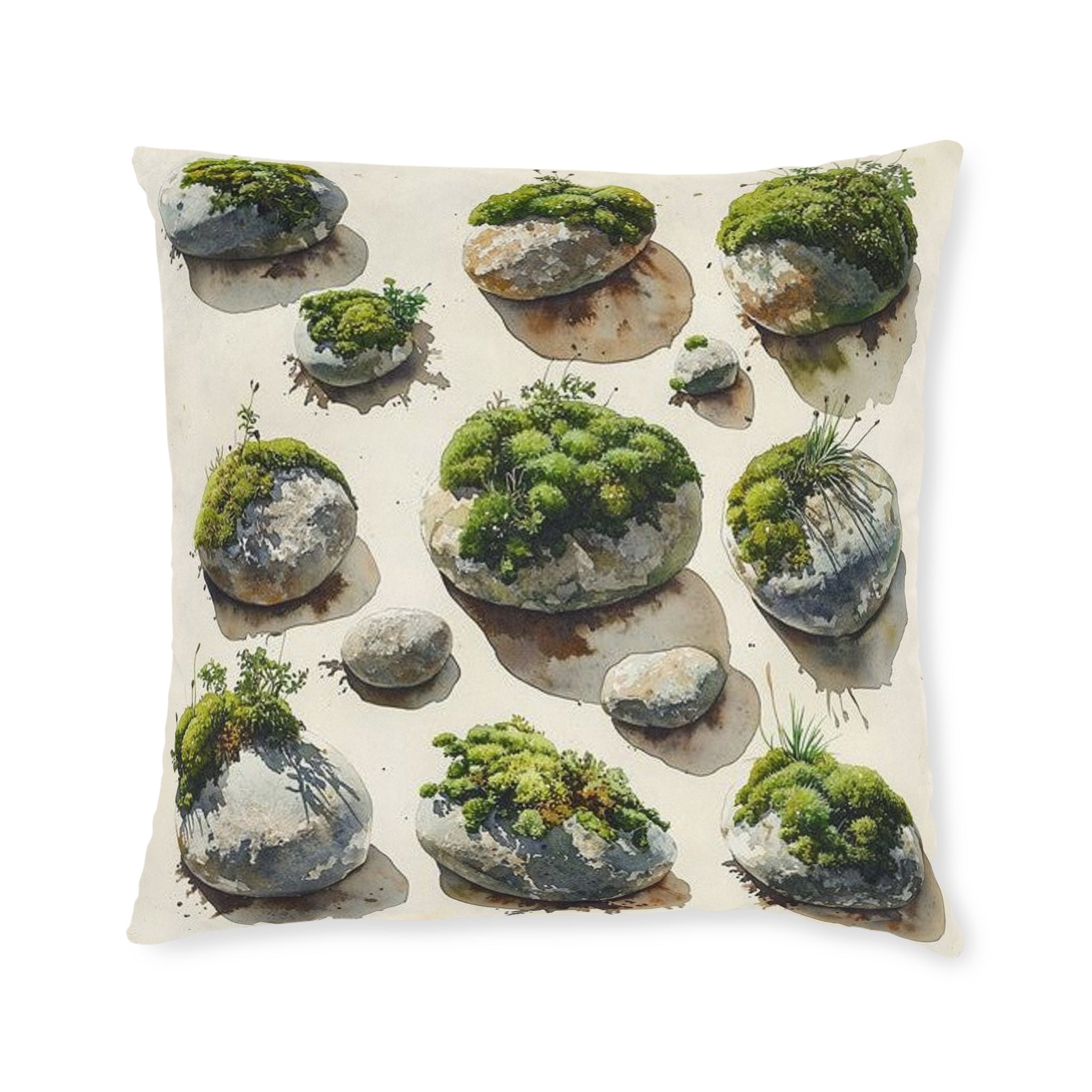 Moss River Stones Throw Pillow — Wilderkind by Canvas & Click