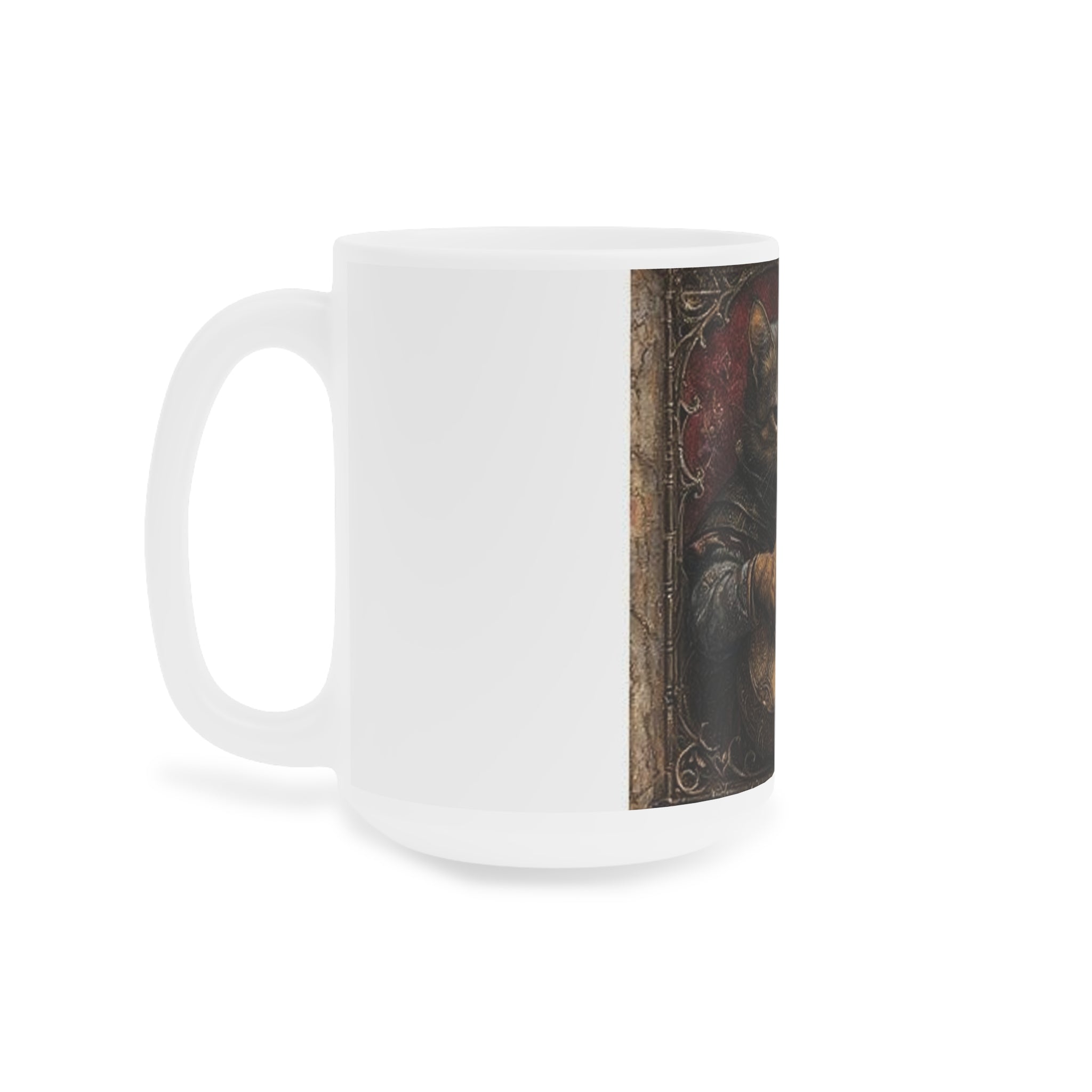 Medieval Manuscript Cat Lute Mug — Castle Culture by Canvas & Click (view 7)
