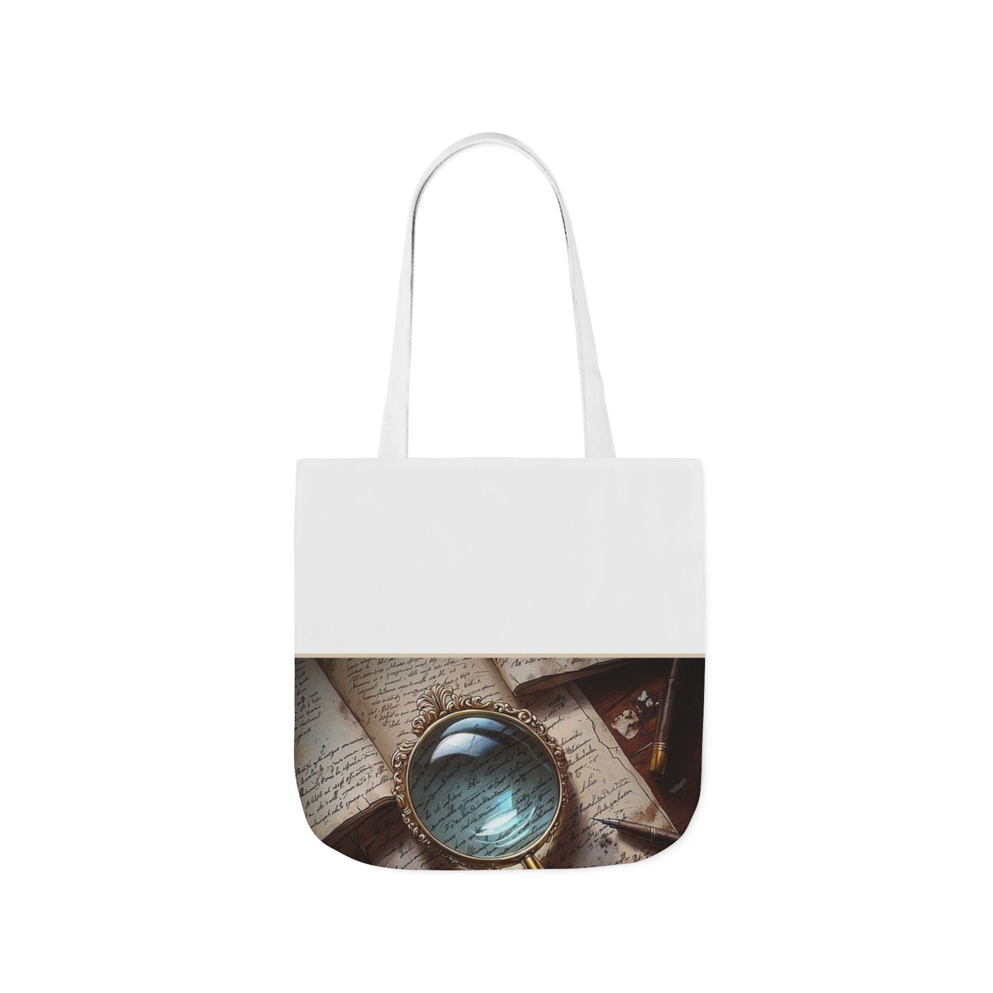 Magnifying Glass Mystery Tote Bag — Poetcore by Canvas & Click (view 3)