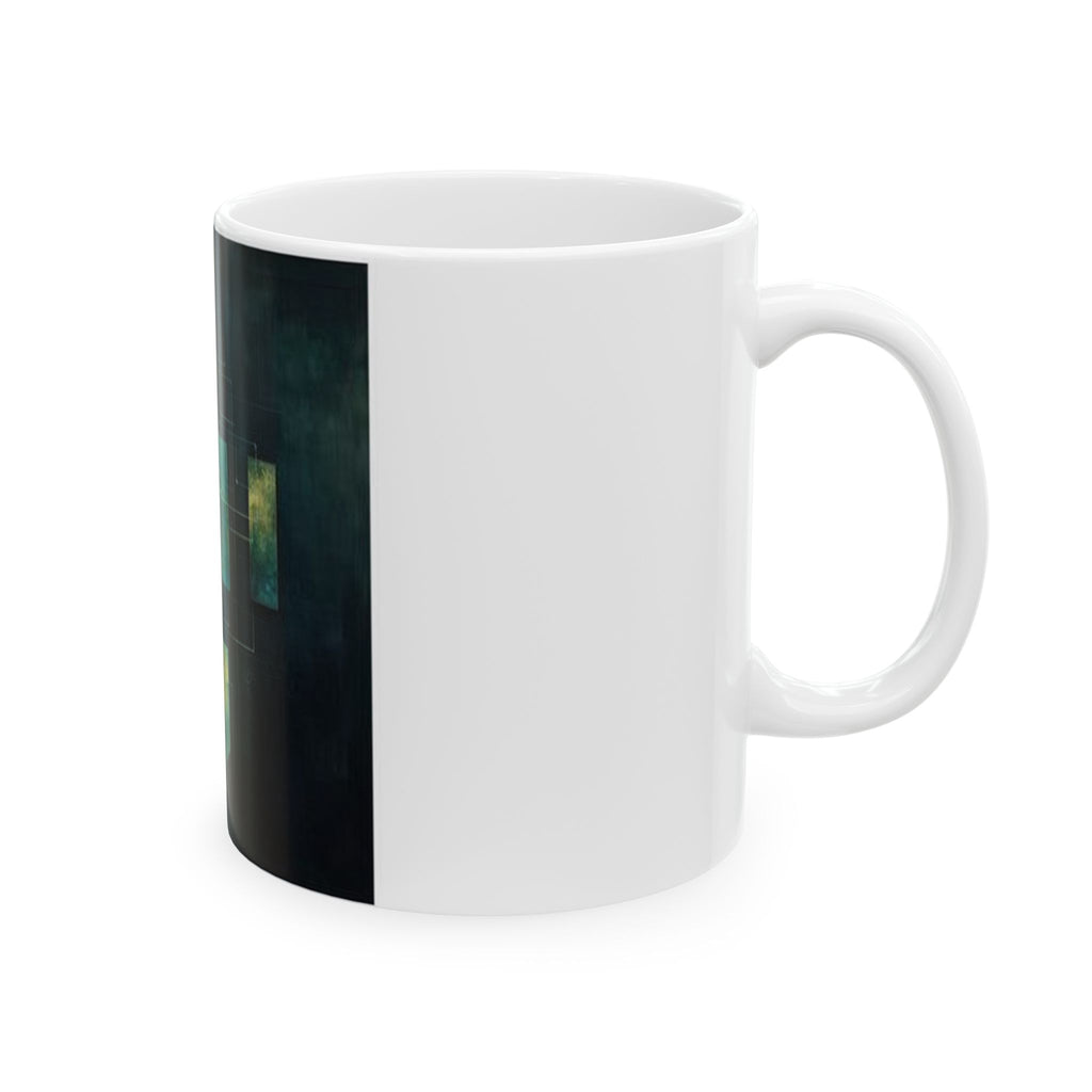 Load Balancer Geometric Art Mug - SRE Dark Mode Terminal Design