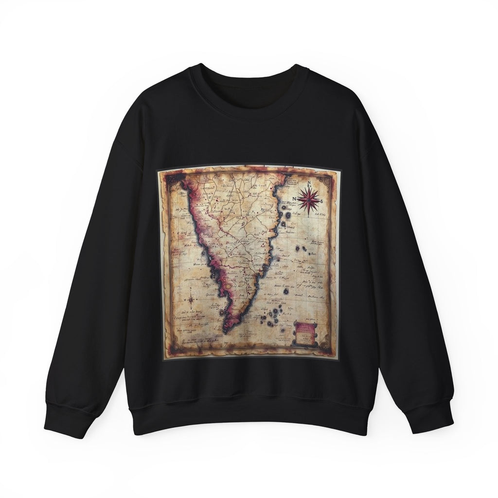 Literary Map Sweatshirt, Poetcore by Canvas & Click