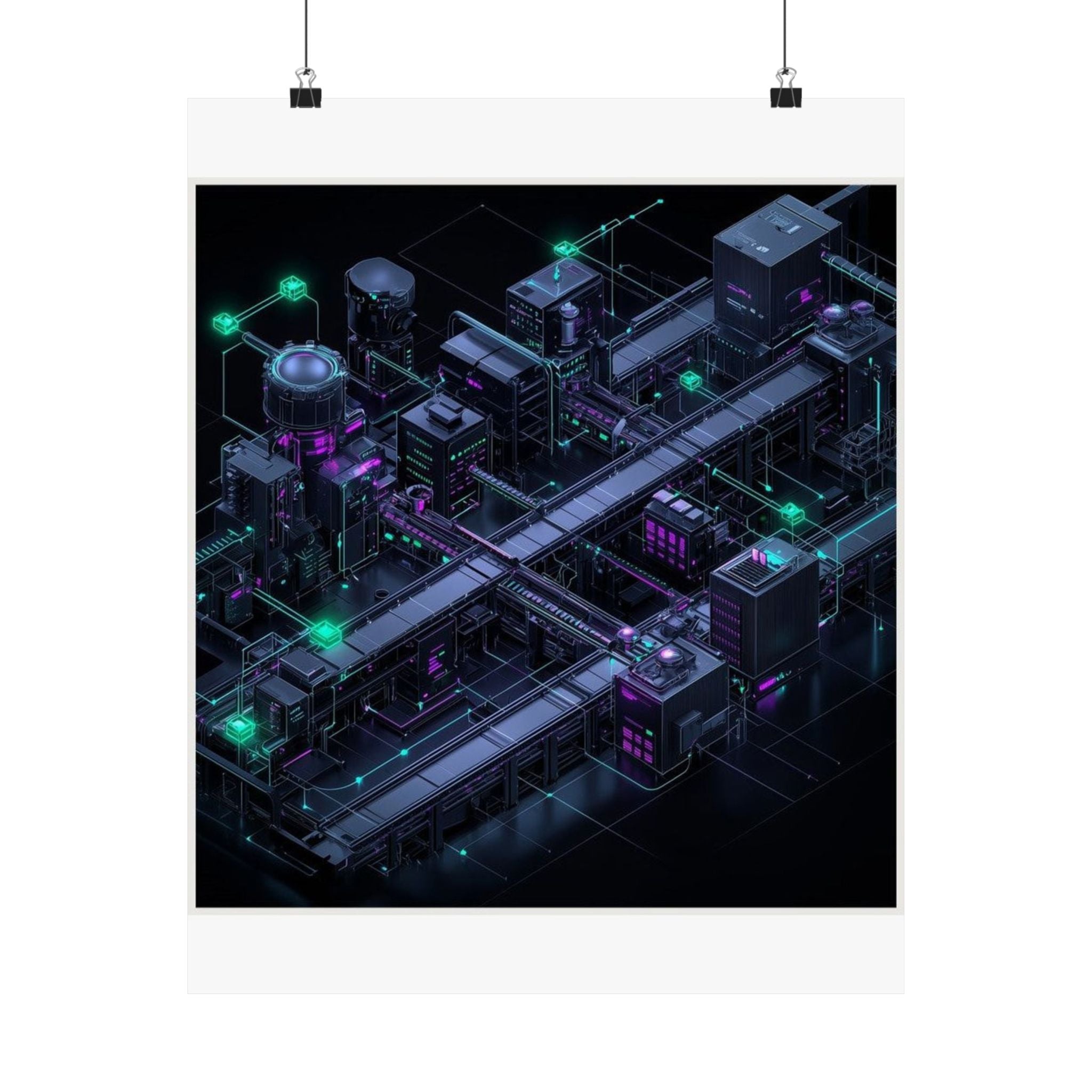 CI/CD Assembly Line Art Print — SRE & DevOps by Canvas & Click (view 2)