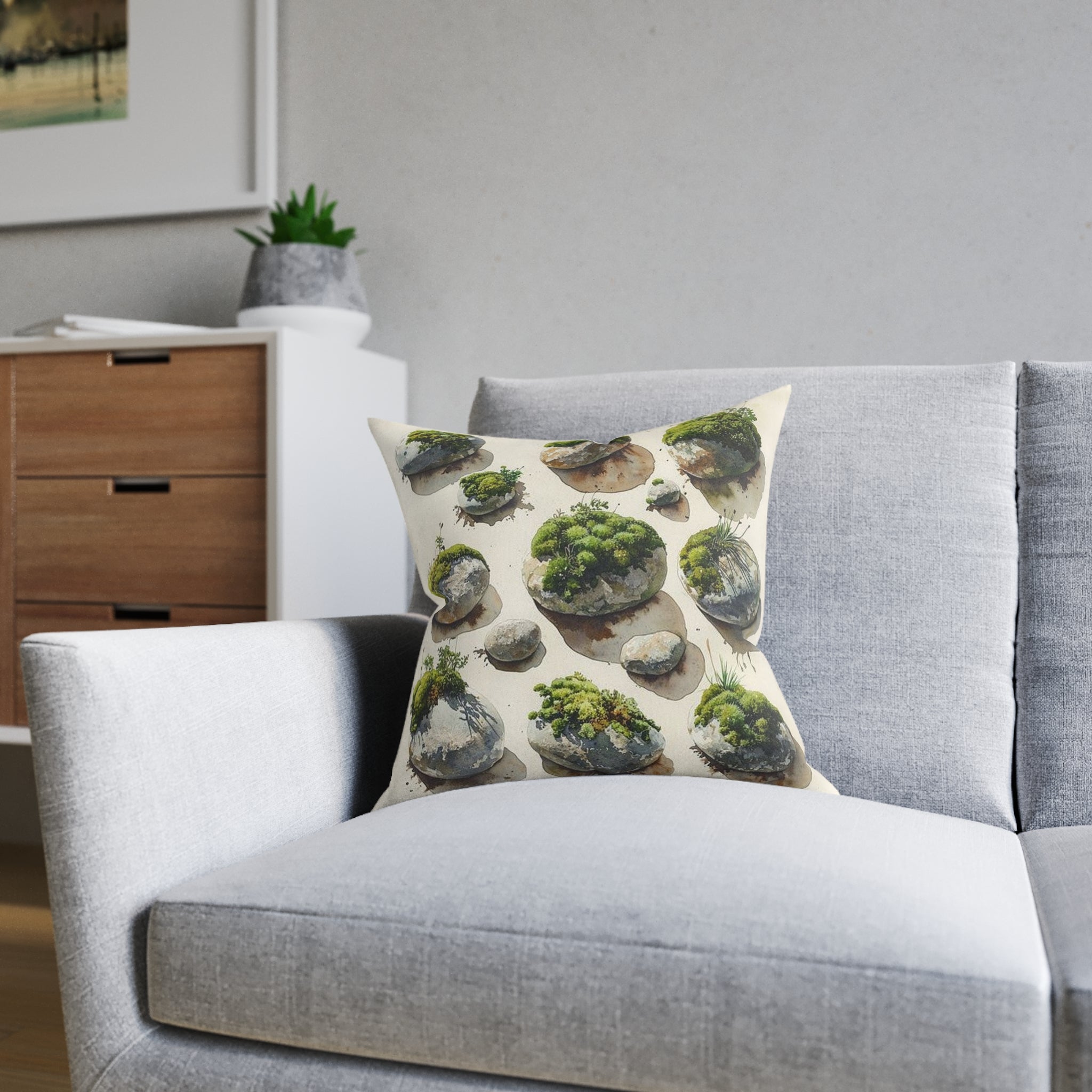 Moss River Stones Throw Pillow — Wilderkind by Canvas & Click (view 8)