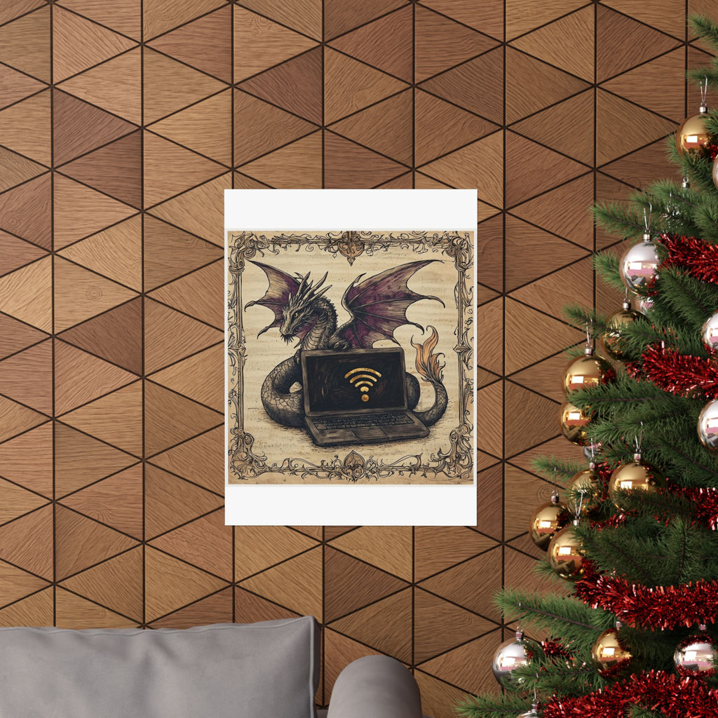 Dragon Laptop Guardian Art Print — Castle Culture by Canvas & Click (view 12)